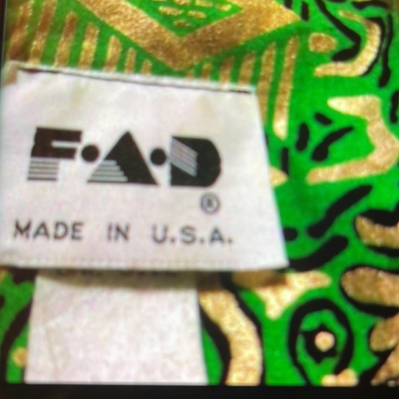 FAD WOMEN 3PC GREEN MULTICOLORED ONE SIZE JACKET SKIRT TANK AFRICAN PRINT SET - Picture 7 of 8